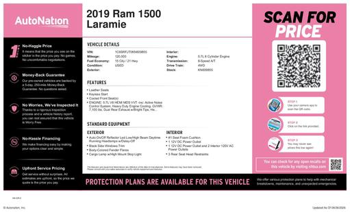 ram ram 1500 pickup 2019 1C6SRFJT0KN609855 image ram ram 1500 pickup 2019 1C6SRFJT0KN609855 image